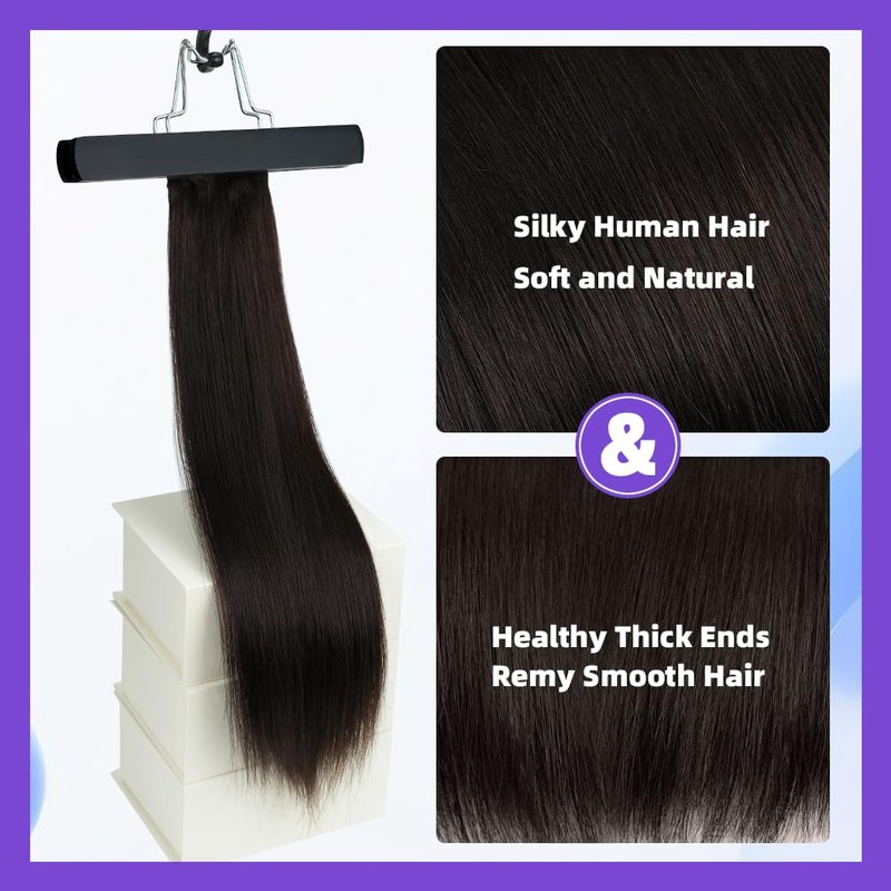 Winsky Coleta De Cabello Humano De 35,5 Cm, 80 G,
