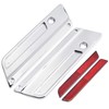 Amazicha Chrome Saddlebag Latch Covers with Red Reflectors Compatible for