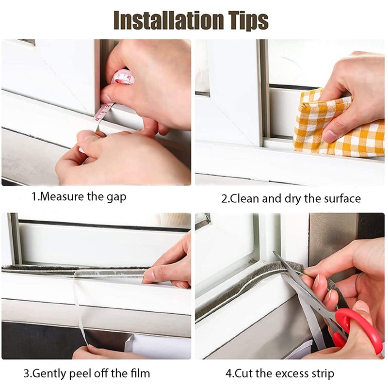 Weather Stripping Door Window Seal Strip 33 Ft, Selfadhesive Strong
