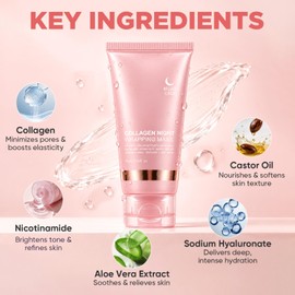 Collagen Night Wrapping Mask, Peel Off Face Mask Hydrating & Firming Skin