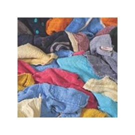 ALL RAGS R401 Reclaimed Wiping Cloth, 14 in Length x 14 in Width, Cotton Blend Reclaimed Wiping Cloth