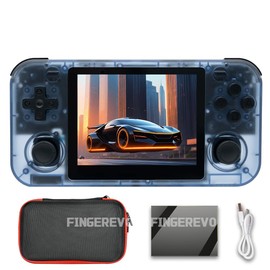 O30S Handheld Game Console 3.5-in 640*480 IPS OCA Screen 3000mAh Linux-opensource RK3326 o30s with Portable Case Transparent Blue