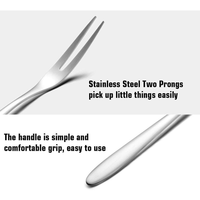 30 Pack Appetizer Dessert Forks, Stainless Steel Mini Salad Fruit