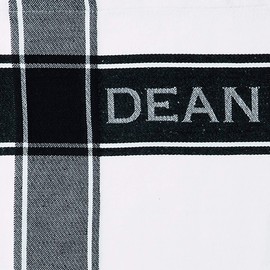 Dean & Deluca Tea Towel Black Large with Loop Logo Kitchen Towel Dish Towel 70 x 50cm