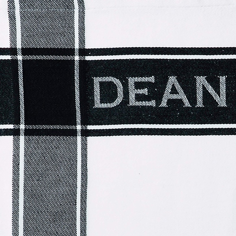 Dean & Deluca Tea Towel Black Large with Loop Logo