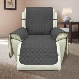 RBSC Home 23 Inch Recliner Cover 100% Waterproof Anti-Slip Small Recliner Slipcovers for Pets, Dogs, Cats and Kids,Washable Protector (23",Darkgray)