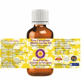 Deve Herbes Fenugreek (Methi) Oil (Trigonella foenumgraecum) | Cold Pressed | Pure | Natural | for Diluting Essential Oils | Hair, Skin & Massage | Non-Sticky | Lightweight | Unisex | 15ml (0.50 oz)