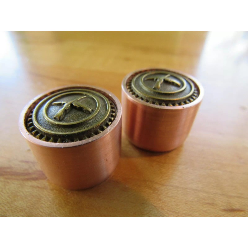 Unbranded Copper Cross rifles volume/tone guitar knobs