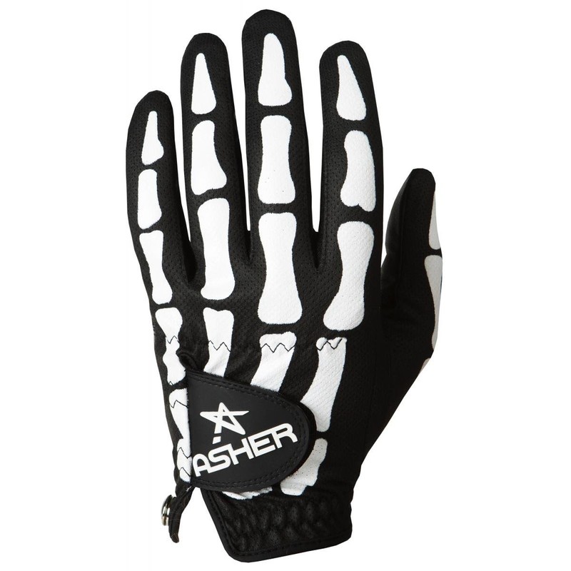 Asher Deathgrip Cooltech Golf Glove (Black, Large)
