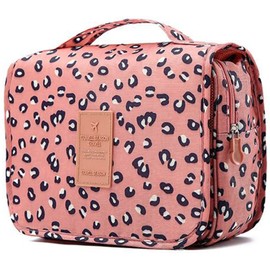 YYGOJOY Travel Toiletry Bag, YYGOJOY Hanging Wash Bag Makeup Cosmetic Organizer Bags, Portable Hanging Toiletries Bags for Men Women Girls Waterproof Multifunctional (Leopard Print)