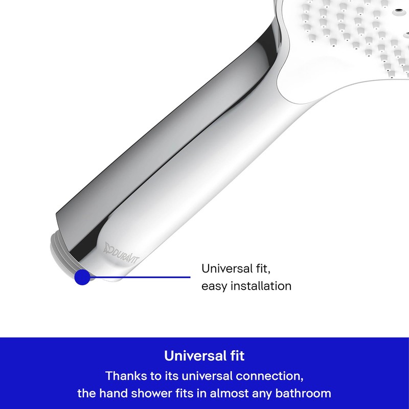 Duravit Universal Shower Head, Handheld Shower Head with 3jet Types