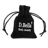 D.Bella Clear Stainless Steel Flexible Acrylic Cartilage Bar 16g 14g,