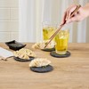 Restaurantware Round Slate Platter 10 Count 3.9 x 3.9 Inch