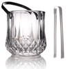 BothEarn Small Round Glass Ice Bucket Kits, Heavy Thick Wine