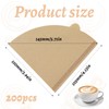 Pack of 200 Coffee Filter Papers, V-Shaped Coffee Filter Cone