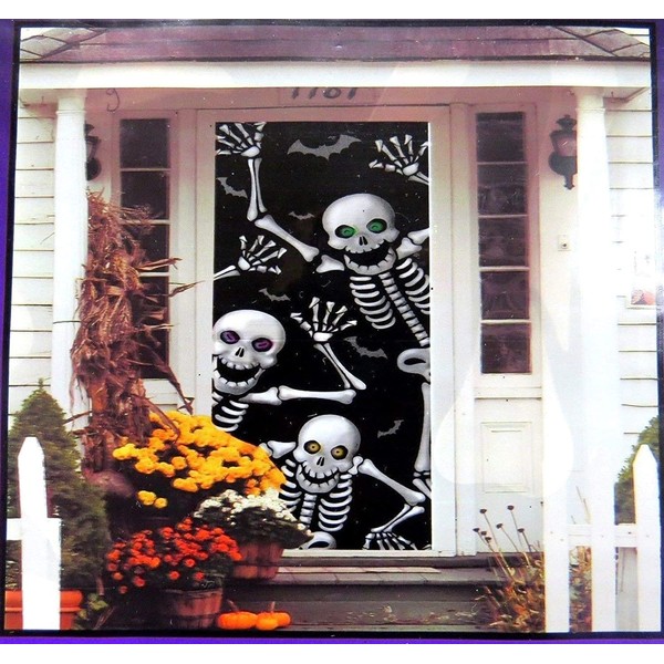 Skeleton Door Cover - Halloween Wall Decoration