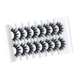 False Eyelashes 8 Pairs Natural Long Density 3D Curly False Eyelashes