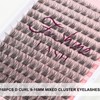 Cluster Lashes Individual Eyelashes, Wide Handle, D-Curl, DIY Single, Soft