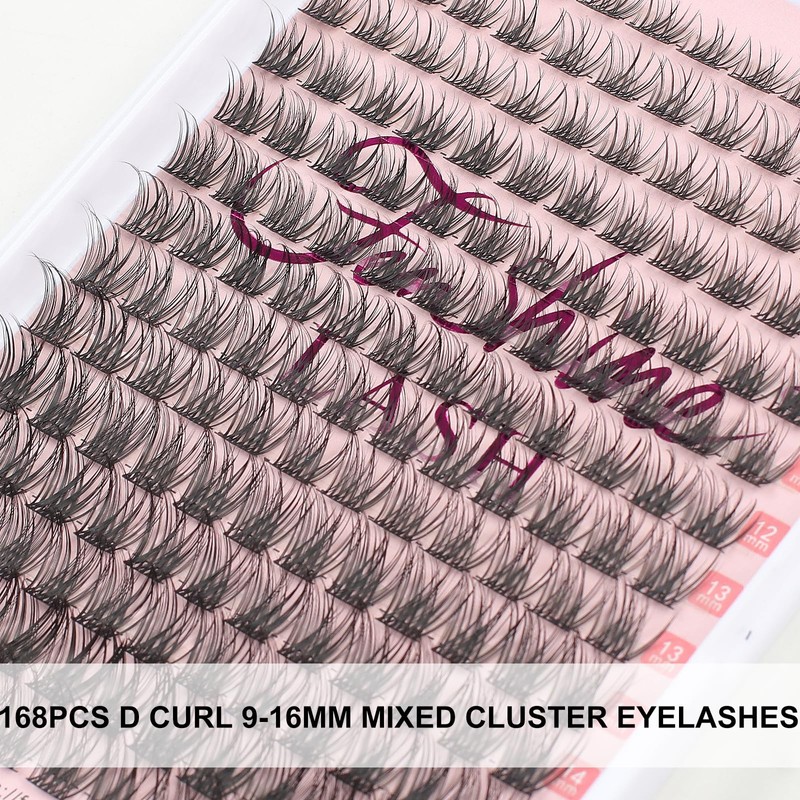 Cluster Lashes Individual Eyelashes, Wide Handle, D-Curl, DIY Single, Soft