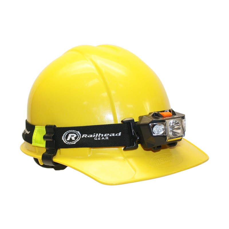 Railhead Gear LED Lightweight Headlamp, Battery Powered Industrial 200 Lumen