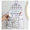 FuninCrea Wall Hanging Storage Bag, 3-Layer Hanging Pocket with Non-marking