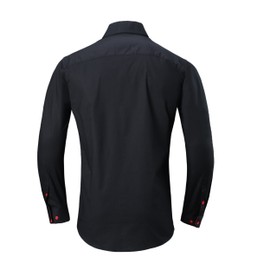 Alex Vando Mens Dress Shirts Regular Fit Long Sleeve Stretch Business Dress Shirts for Men,Black,X Large
