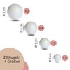 MCE-Commerce Polystyrene Balls in a Mixed Pack of 20, 4