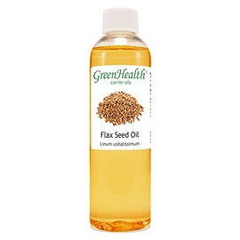GreenHealth Flaxseed Oil 4 fl oz – 100% Pure & Natural, Cold Pressed, Ideal for DIY Skincare, Hair Care, Massage & Essential Oil Blends
