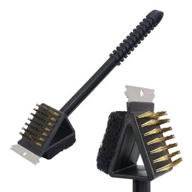 3 in 1 BBQ Grill Brush Multifunctional Grill Brush Copper Wire Grill Brush BBQ Cleaning Brush Grill Wire Brush for Grill for Outdoor Garden Barbecue Kitchen