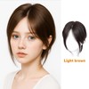 Hair Toppers for Thinning,Women Real with Bangs, Light Brown Hair