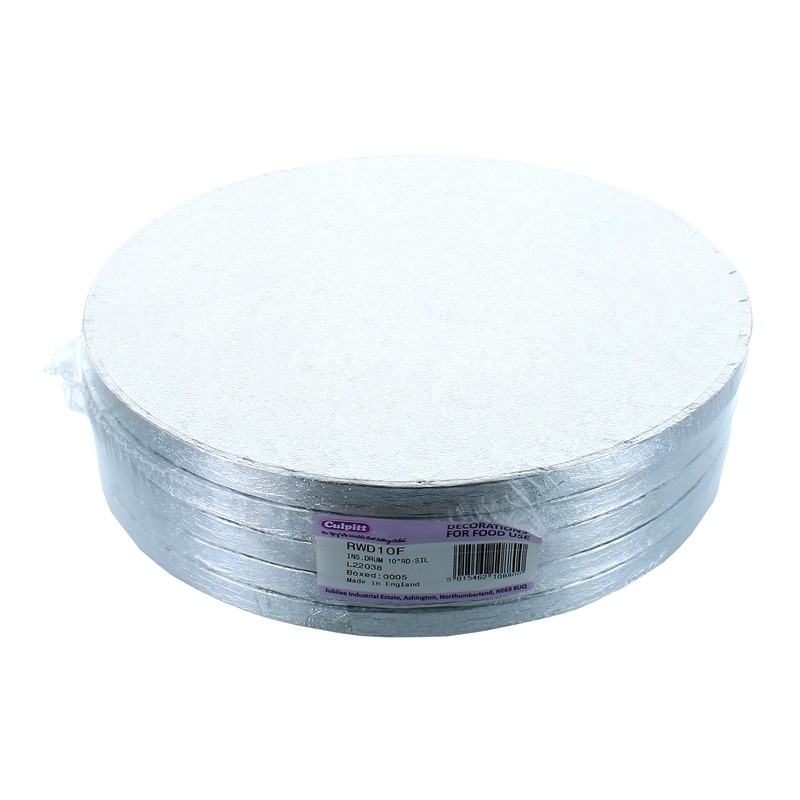 Culpitt Cake Board, Cake Drum, Silver, 9 Inch (228mm) Round,