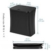 ZUKIDA Foldable Hanging Waterproof Trash Bag with Lid Adjustable Stylish