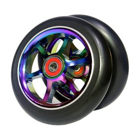 2pcs Replacement 120mm Pro Scooter Wheel with ABEC 9 Bearings Fit for MGP/Razor/Lucky Pro Scooters (Rainbow)
