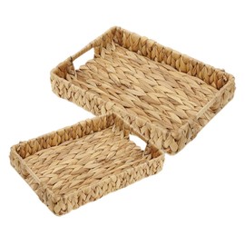 KOMBIUDA 1Set Woven Storage Baskets Decorative Straw Baskets for Organizing Cosmetics Fruits and More for Tidiness