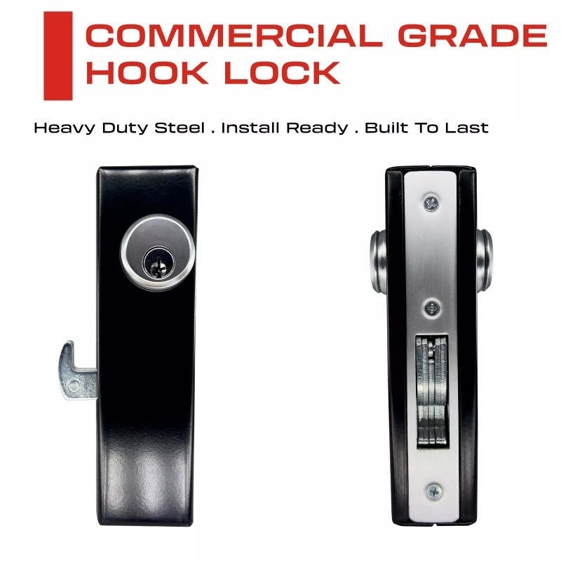 Mortise KIASET Hook Bolt Mortise Lock, Weldable Steel Hook Lock