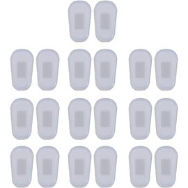 10 Pairs Clear Small Push-in Eyeglass Nose Pads Soft Silicone Air Cushion Glasses Replacement Nosepad Anti-Slip Nose Bridge Pads Kit Anti-Slip Air Chamber Repair Kits Eyeglasses Care