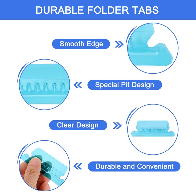 QUARKZMAN Folder Tab Tabs, 2 Inch File Tabs and Inserts