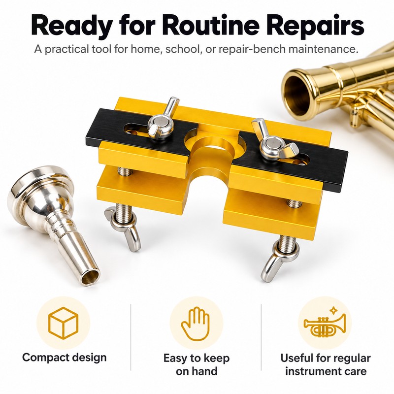 Brass Instrument Mouthpiece Puller for Stuck Mouthpieces – Gold Alloy