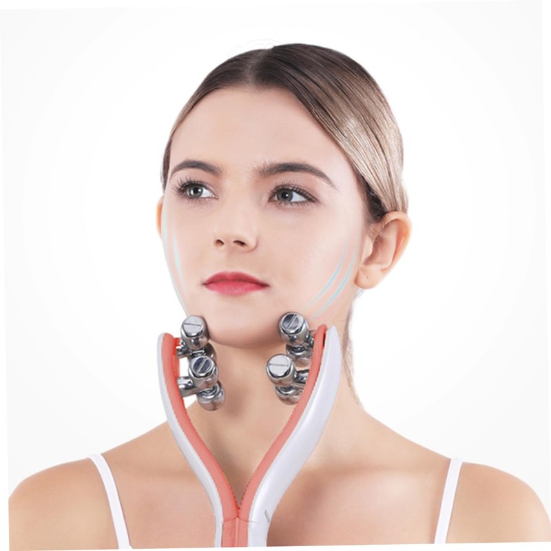 Baluue Face Massage Roller for v Face Lifting Orange Beauty