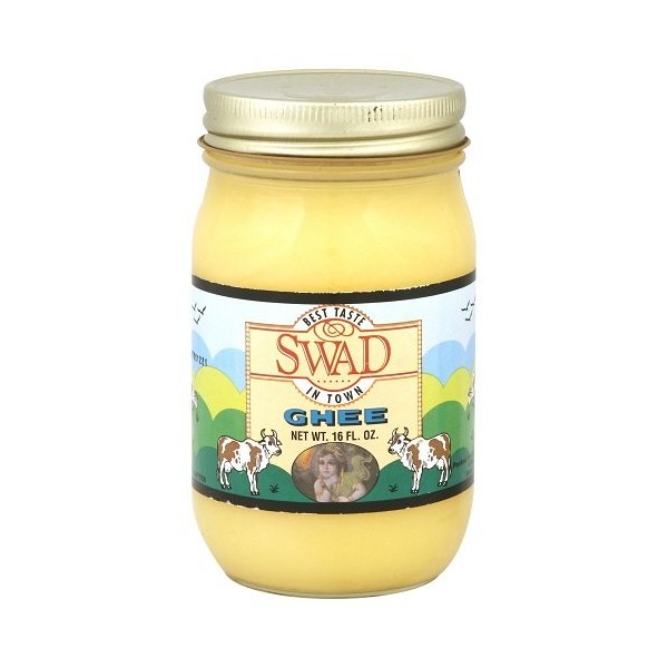 Swad Butter Ghee (Clarified Butter), 16.0 Ounce (Pack of 12)
