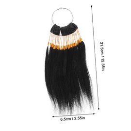 Healvian 1set Human Hair Color Practice Strands Hair for Salon Use Realistic Dyeing Samples for Beginners Professionals Bundles