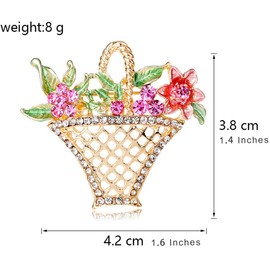 FAIRYGATE Brooches for Ladies Brooch Pins Christmas Brooches for Women Round Wreath Brooch Corsage Dress Accessories Rhinestone Lapel Pin for Ladies B4420