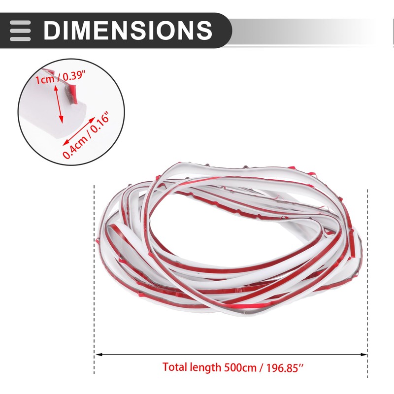 Motoforti Universal Car Weatherstrip Door Weather Stripping Edge Trim Seal