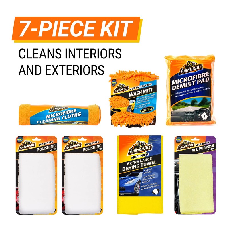 Car Cleaning Kit, Armor All, Set of 7 Car Accessories