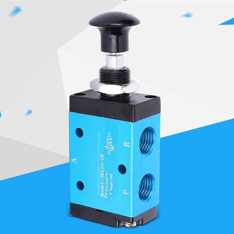 Pneumatic 2-Position 3-Way Air Hand Lever Valve 1/4 Inch Compressed