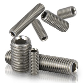 PROTECH Set Screws DIN 913 M8 x 100 | Pack of 5 with Hexagon Socket and Taper Tip Stainless Steel A2 V2A Pins Grub Screws