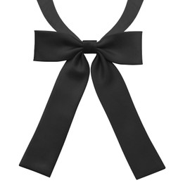 LHXzizizi Bow Ties for Women, Womens Bow Tie Solid Color Clip on Bowties for Women Girls School Uniform Shirt Wedding Party (Black)