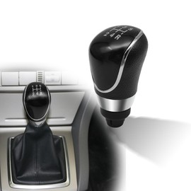nuoozy 5 Speed Manual Transmission Gear Shift Knob Cover Compatible with Ford Escape Kuga Focus Fiesta mk7 2008-2013 Shifter Lever Knob Replacement Parts Black