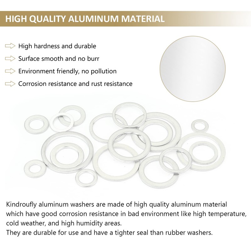 560 Pieces Automotive Drain Plug Gaskets, Oil Crush Washers, Kindroufly