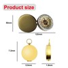 VZU Outdoor Compass, Golden Compass, Brass Compass with Retro Design,